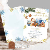 Blue Hot Cocoa Cookies Weihnachts Brunch Einladung