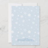 Blue Hot Cocoa Tasse Co-Ed Wedding oder Babydusche Einladung (Rückseite)