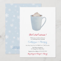 Blue Hot Cocoa Tasse Co-Ed Wedding oder Babydusche