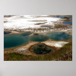 Blue Hot Springs Yellowstone Poster