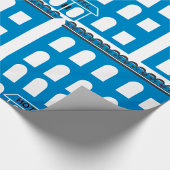 Blue Hotel Gebäude Geschenkpapier