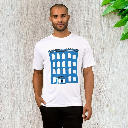 Blue Hotel Gebäude Mens Active T-Shirt