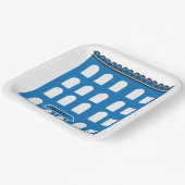 Blue Hotel Gebäude Pappteller (Gewinkelt)