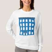 Blue Hotel Gebäude Womens Long Sleeve T-Shirt (Vorderseite)