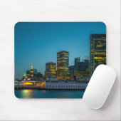 Blue Hour in the City Mousepad (Mit Mouse)