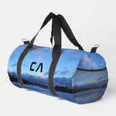 Blue Hour Lake Monogram Foto Travel Duffle Bag (Rechte Ecke)