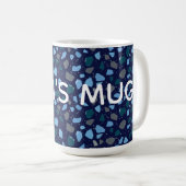 Blue Hour Terrazzo Seamless Pattern Kaffeetasse (VorderseiteRechts)