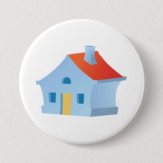 Blue House Button (Vorderseite)