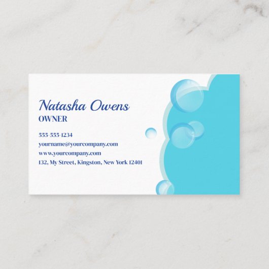 Blue House Cleaning Services House Keeping Visitenkarte (Rückseite)