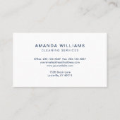 Blue House Clearing Services Business Card Visitenkarte (Rückseite)