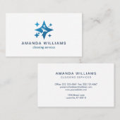 Blue House Clearing Services Business Card Visitenkarte (Vorne/Hinten)