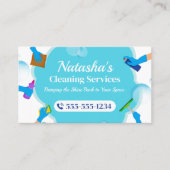 Blue House Clearing Services House Behaltend Visitenkarte (Vorderseite)