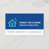 Blue House Clearing Services Logo Modern Visitenkarte (Vorderseite)