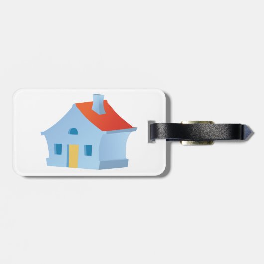 Blue House Gepäckanhänger (Rückseite horizontal)