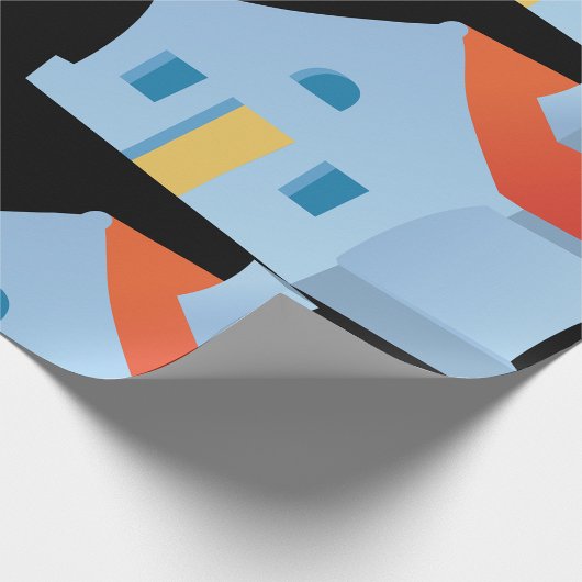 Blue House Geschenkpapier