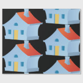 Blue House Geschenkpapier (Flach)