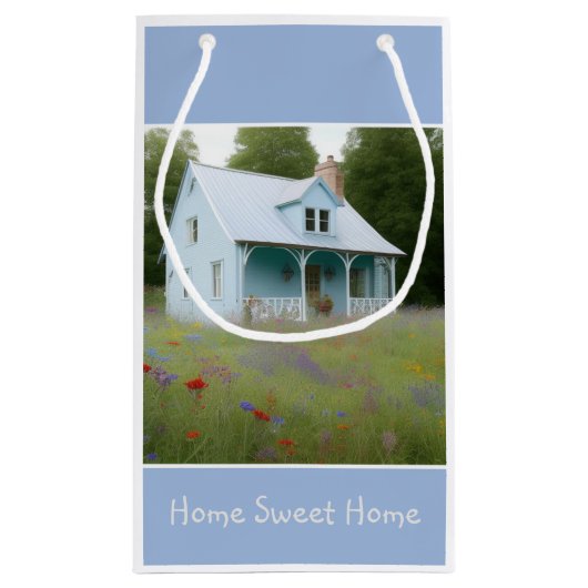 Blue House Housewarming Kleine Geschenktüte (Rückseite)