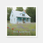 Blue House Housewarming Serviette (Vorderseite)