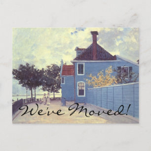 Blue House in Zaandam by Monet, Adresswechsel Ankündigungspostkarte