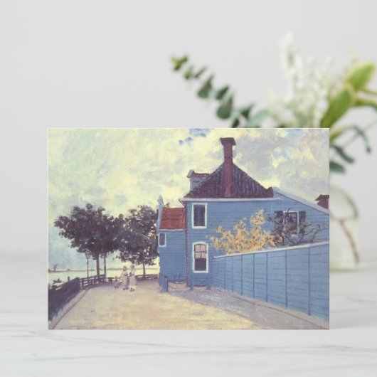 Blue House in Zaandam von Claude Monet (Stehend Vorderseite)