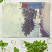 Blue House in Zaandam von Claude Monet Geschirrtuch (Gefaltet)