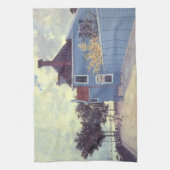 Blue House in Zaandam von Claude Monet Geschirrtuch (Vertikal)