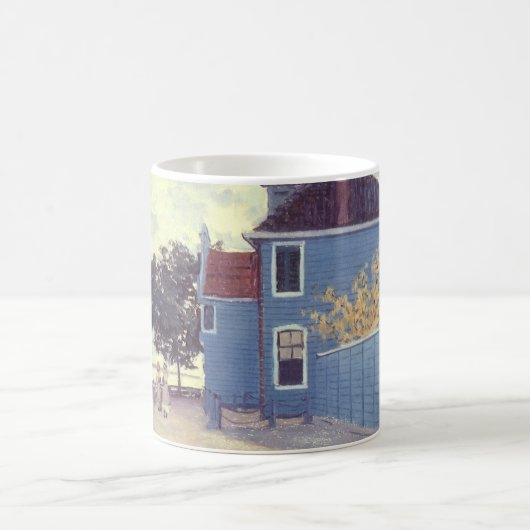 Blue House in Zaandam von Claude Monet Kaffeetasse (Mittel)