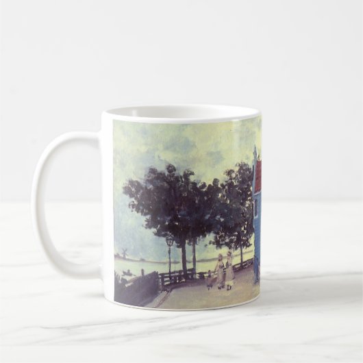 Blue House in Zaandam von Claude Monet Kaffeetasse (Links)