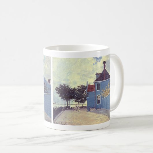 Blue House in Zaandam von Claude Monet Kaffeetasse (VorderseiteRechts)