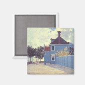 Blue House in Zaandam von Claude Monet Magnet (Vorderseite/Rückseite)