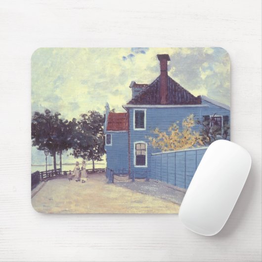 Blue House in Zaandam von Claude Monet Mousepad (Mit Mouse)
