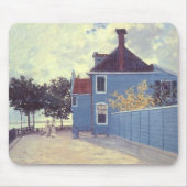 Blue House in Zaandam von Claude Monet Mousepad (Vorne)