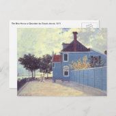 Blue House in Zaandam von Claude Monet Postkarte (Vorne/Hinten)