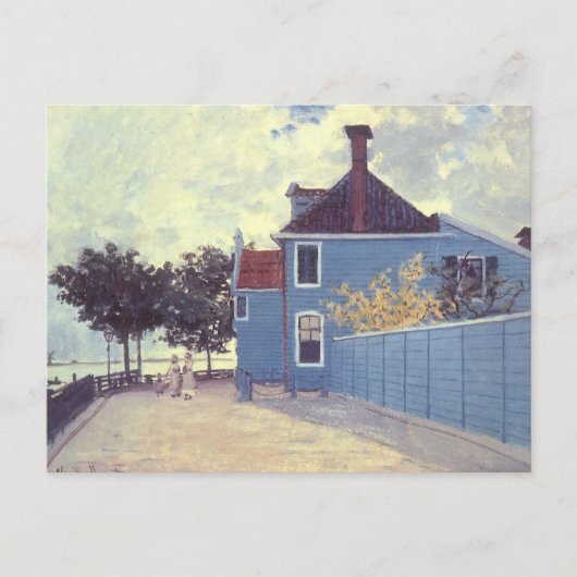 Blue House in Zaandam von Claude Monet Postkarte (Vorderseite)