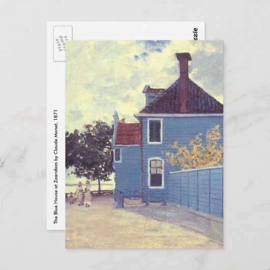 Blue House in Zaandam von Claude Monet Postkarte (Vorne/Hinten)