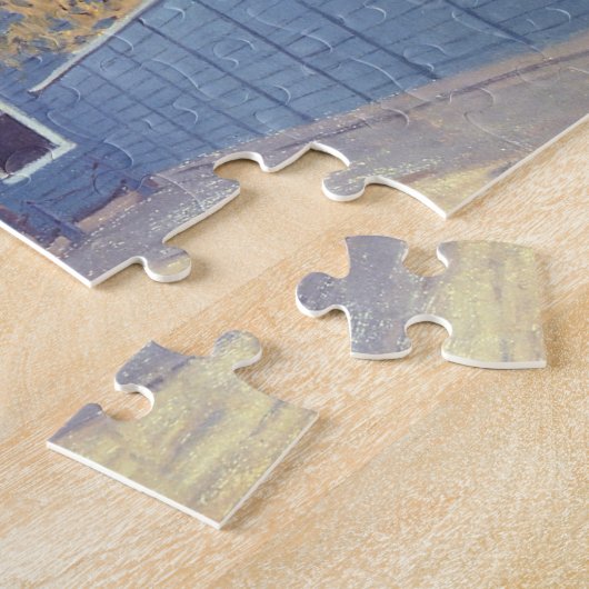 Blue House in Zaandam von Claude Monet Puzzle (Seite)