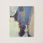 Blue House in Zaandam von Claude Monet Puzzle (Vertikal)