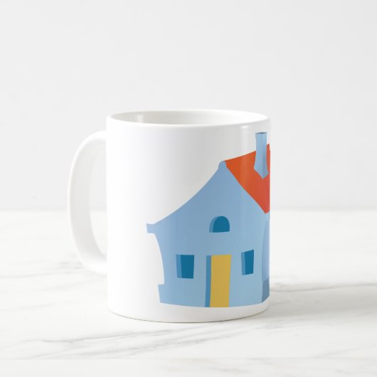 Blue House Kaffeetasse (Vorderseite Links)