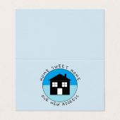 Blue House Logo, Änderung der Adresskarte Visitenkarten (Außenseite Aufgefaltet)