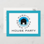 Blue House-Logo, Party Einladung für den Haushalt (Vorne/Hinten)