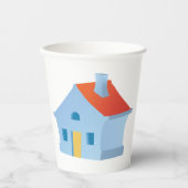 Blue House Pappbecher (Vorderseite)