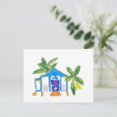 Blue House Postcard Postkarte (Stehend Vorderseite)
