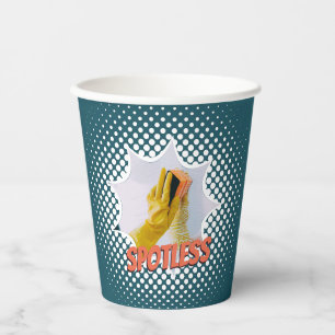 Blue House Reinigungsservice Förderung Pappbecher