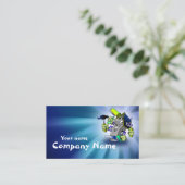 Blue House Repairman Service Business Card Visitenkarte (Stehend Vorderseite)