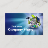 Blue House Repairman Service Business Card Visitenkarte (Vorderseite)