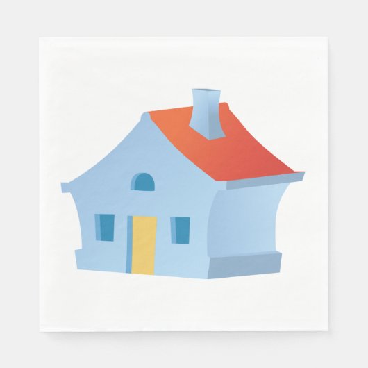 Blue House Serviette (Vorderseite)