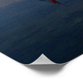 Blue Houseboat Isle of Wight Poster (Ecke)