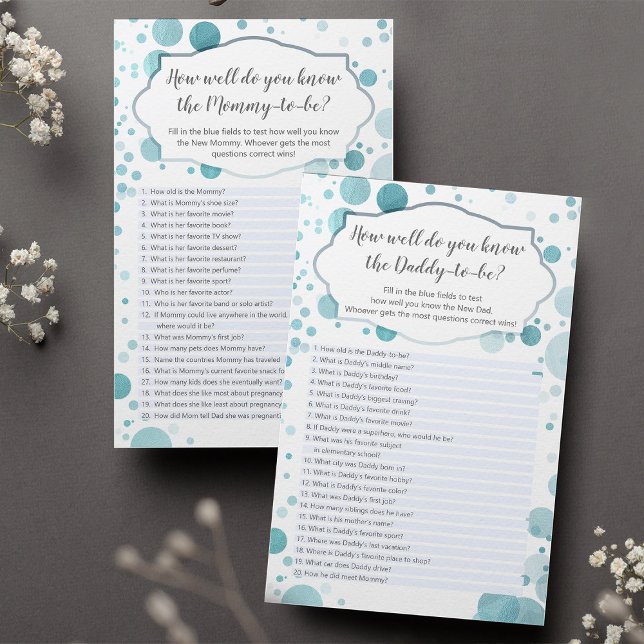 Blue "How well you know Mommy/Daddy" Quiz, 2 Seite (Von Creator hochgeladen)