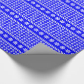 Blue Hübsch Winter Snowflakes Weihnachten Geschenkpapier (Ecke)