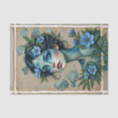 Blue Hued Dreamer | Dekoupage Paper 🌧️ 💙 Seidenpapier (Vorderseite)